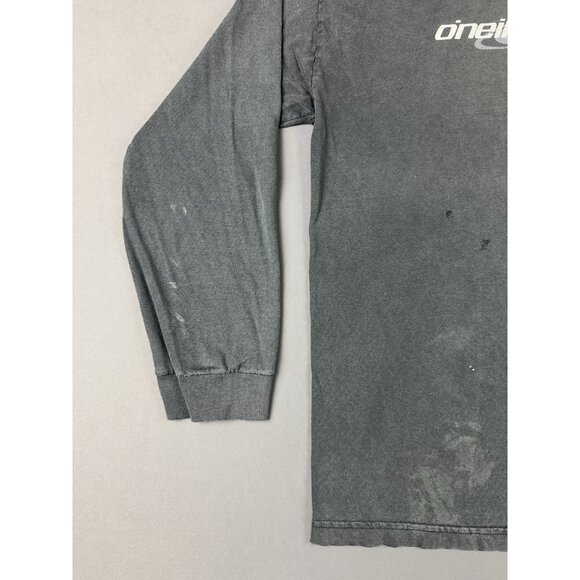 Vintage Y2K Oneill America Skate Surf Thrashed Black Long Sleeve Shirt Punk Tee - Picture 4 of 13